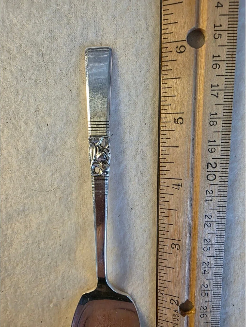 Vintage Oneida Community Silver Flower Butter Spreader Knife Silverplate 1960s